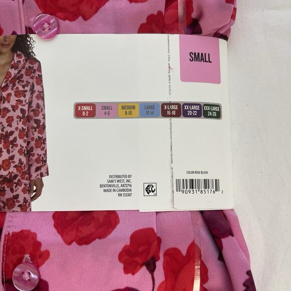 LOFT Pink and Red Floral Pajama Set - Picture 5 of 9